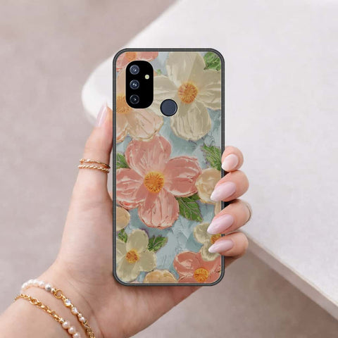 OnePlus Nord N100 Cover - Floral Series 4 - HQ Ultra Shine Premium Infinity Glass Soft Silicon Borders Case