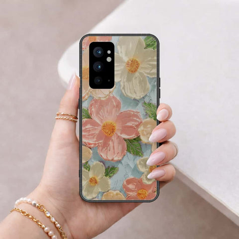 OnePlus 9RT 5G Cover - Floral Series 4 - HQ Ultra Shine Premium Infinity Glass Soft Silicon Borders Case