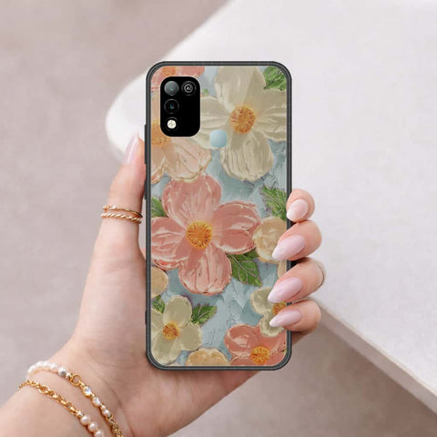 Infinix Hot 10 Play Cover - Floral Series 4 - HQ Ultra Shine Premium Infinity Glass Soft Silicon Borders Case