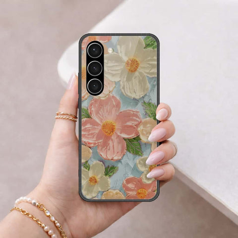Samsung Galaxy S23 Plus 5G Cover - Floral Series 4 - HQ Ultra Shine Premium Infinity Glass Soft Silicon Borders Case