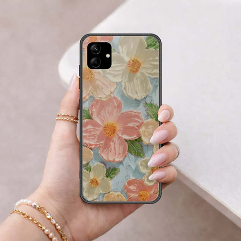 Samsung Galaxy F17 Cover - Floral Series 4 - HQ Ultra Shine Premium Infinity Glass Soft Silicon Borders Case
