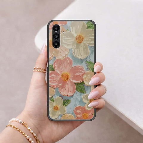 Samsung Galaxy A04s Cover - Floral Series 4 - HQ Ultra Shine Premium Infinity Glass Soft Silicon Borders Case