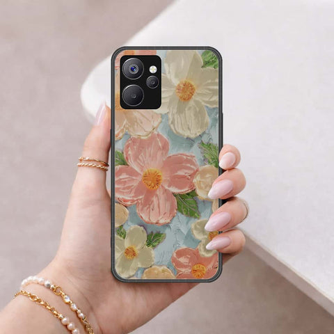 Realme 9i 5G Cover - Floral Series 4 - HQ Ultra Shine Premium Infinity Glass Soft Silicon Borders Case