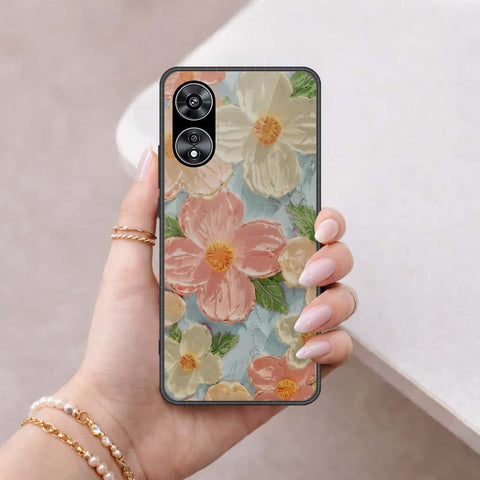 Oppo A97 5G Cover - Floral Series 4 - HQ Ultra Shine Premium Infinity Glass Soft Silicon Borders Case