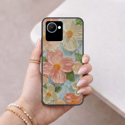 Realme C30s Cover - Floral Series 4 - HQ Ultra Shine Premium Infinity Glass Soft Silicon Borders Case