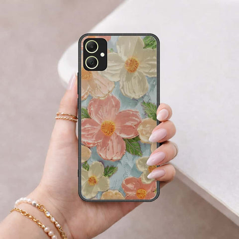 Samsung Galaxy M05 Cover - Floral Series 4 - HQ Ultra Shine Premium Infinity Glass Soft Silicon Borders Case