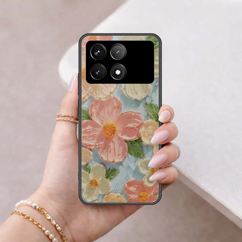 Xiaomi Poco X6 Pro Cover - Floral Series 4 - HQ Ultra Shine Premium Infinity Glass Soft Silicon Borders Case