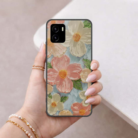 Vivo Y10 Cover - Floral Series 4 - HQ Ultra Shine Premium Infinity Glass Soft Silicon Borders Case