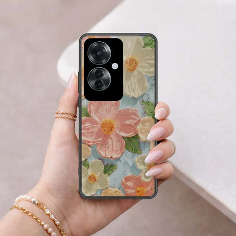 Oppo Reno 11F 5G Cover - Floral Series 4 - HQ Ultra Shine Premium Infinity Glass Soft Silicon Borders Case
