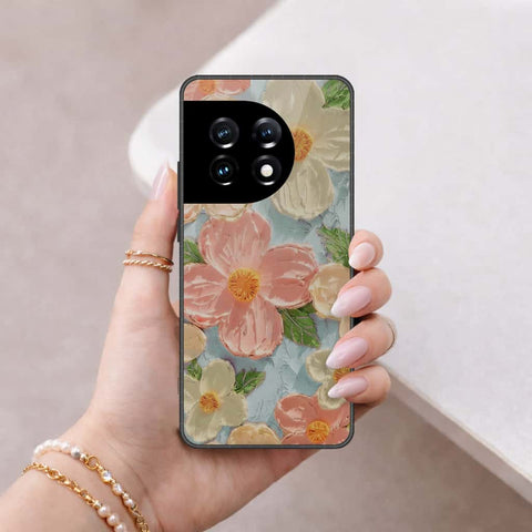 OnePlus Ace 2 Pro Cover - Floral Series 4 - HQ Ultra Shine Premium Infinity Glass Soft Silicon Borders Case
