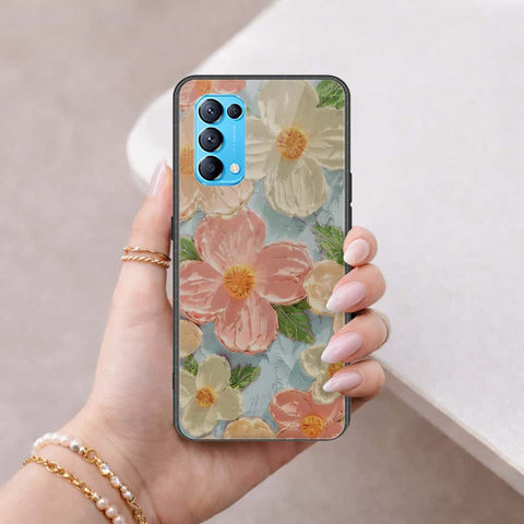 Oppo Reno 5 5G Cover - Floral Series 4 - HQ Ultra Shine Premium Infinity Glass Soft Silicon Borders Case