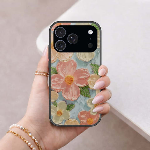 iPhone 17 Pro Max - Floral Series 4 - HQ Ultra Shine Premium Infinity Glass Soft Silicon Borders Case