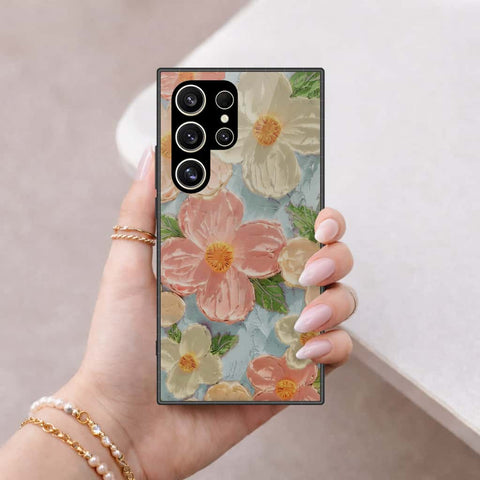 Samsung Galaxy S26 Ultra Cover - Floral Series 4 - HQ Ultra Shine Premium Infinity Glass Soft Silicon Borders Case