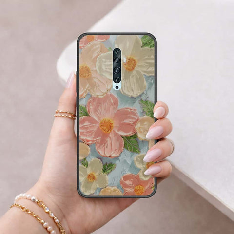 Oppo Reno 2 Cover - Floral Series 4 - HQ Ultra Shine Premium Infinity Glass Soft Silicon Borders Case