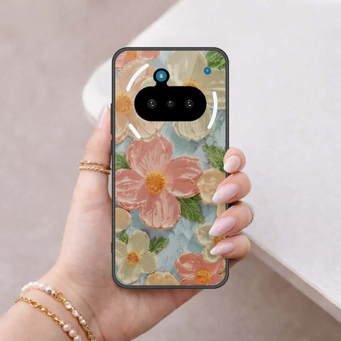 Nothing Phone 3a Cover - Floral Series 4 - HQ Ultra Shine Premium Infinity Glass Soft Silicon Borders Case