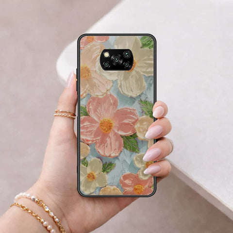 Xiaomi Poco X3 Pro Cover - Floral Series 4 - HQ Ultra Shine Premium Infinity Glass Soft Silicon Borders Case