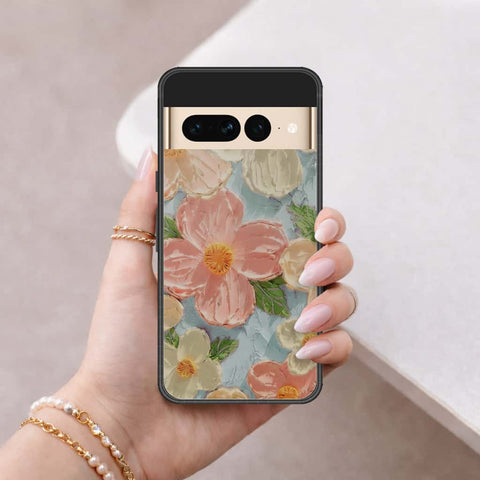 Google Pixel 7 Pro Cover - Floral Series 4 - HQ Ultra Shine Premium Infinity Glass Soft Silicon Borders Case