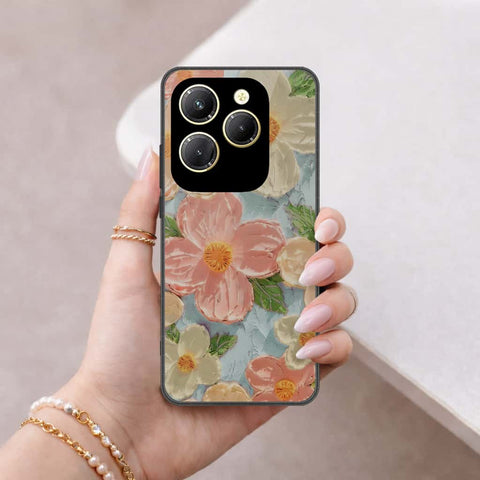 Tecno Spark 20 Pro Cover - Floral Series 4 - HQ Ultra Shine Premium Infinity Glass Soft Silicon Borders Case