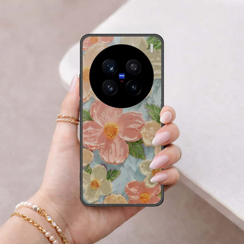 Vivo V7 Plus Cover - Floral Series 4 - HQ Ultra Shine Premium Infinity Glass Soft Silicon Borders Case