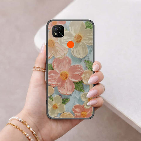 Xiaomi Poco C31 Cover - Floral Series 4 - HQ Ultra Shine Premium Infinity Glass Soft Silicon Borders Case