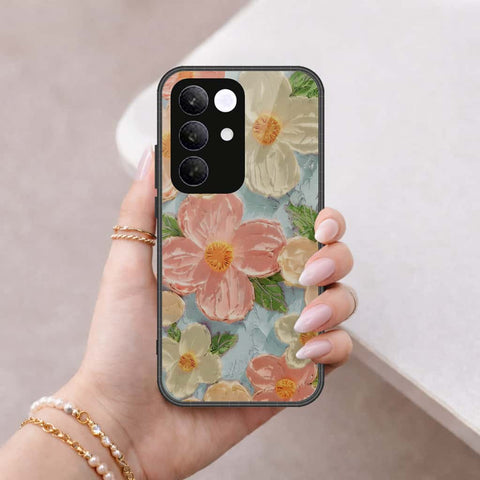 Realme C85 Pro Cover - Floral Series 4 - HQ Ultra Shine Premium Infinity Glass Soft Silicon Borders Case