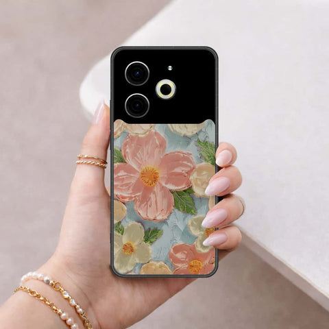 Tecno Pova 6 Cover - Floral Series 4 - HQ Ultra Shine Premium Infinity Glass Soft Silicon Borders Case