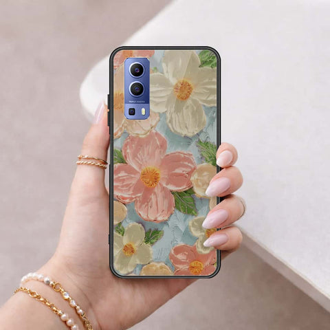 Vivo Y52 5G Cover - Floral Series 4 - HQ Ultra Shine Premium Infinity Glass Soft Silicon Borders Case