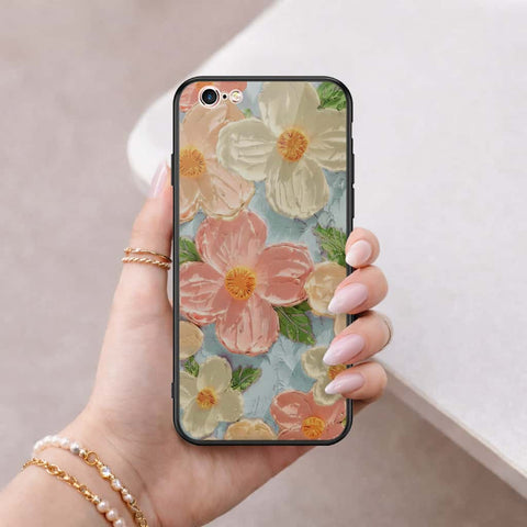 iPhone 6S / 6 Cover - Floral Series 4 - HQ Ultra Shine Premium Infinity Glass Soft Silicon Borders Case