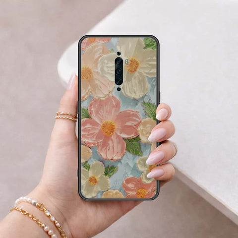 Oppo Reno 2F Cover - Floral Series 4 - HQ Ultra Shine Premium Infinity Glass Soft Silicon Borders Case