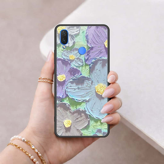 Huawei Enjoy 9 Plus Cover - Floral Series 3 - HQ Ultra Shine Premium Infinity Glass Soft Silicon Borders Case