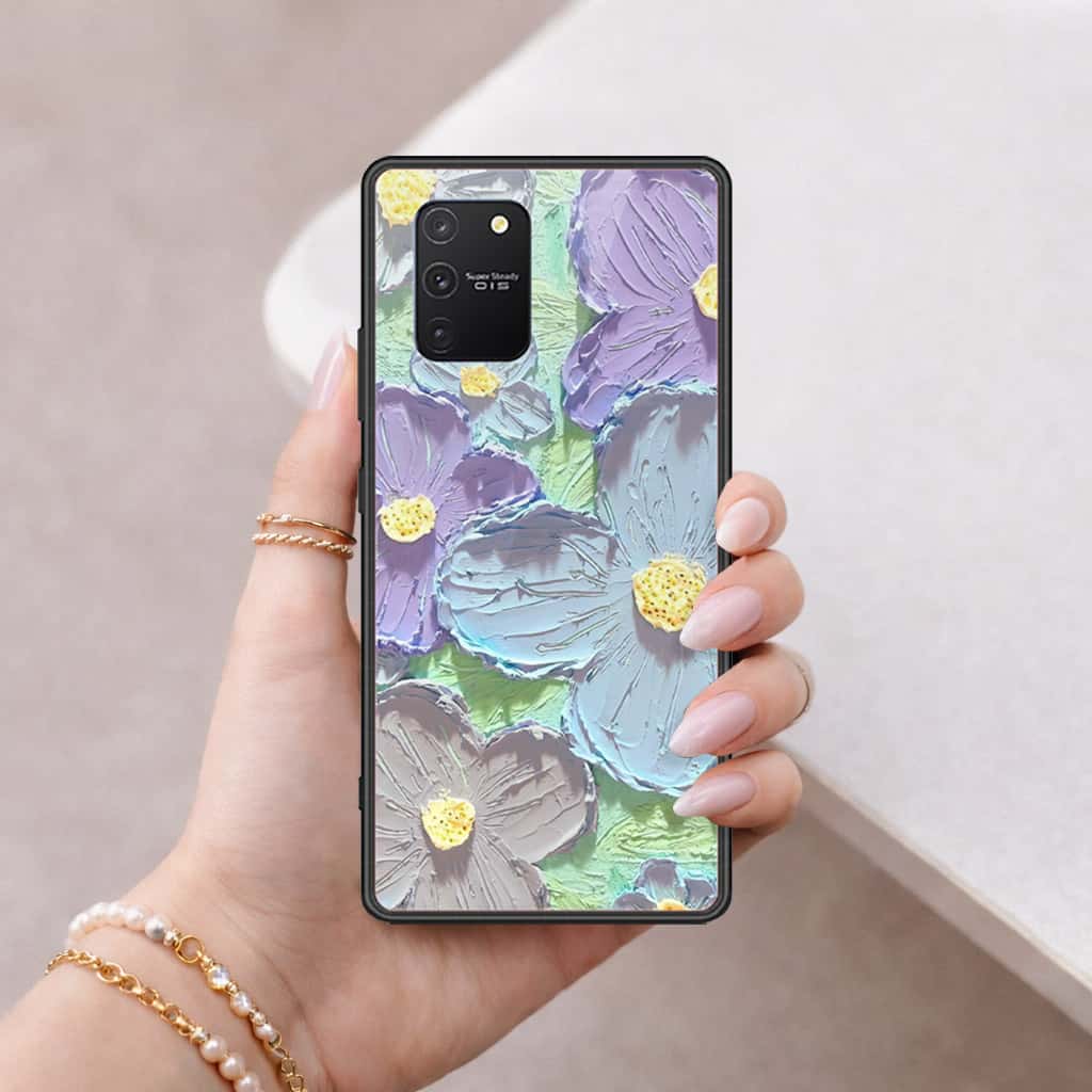 Samsung Galaxy S10 Lite Cover - Floral Series 3 - HQ Ultra Shine Premium Infinity Glass Soft Silicon Borders Case