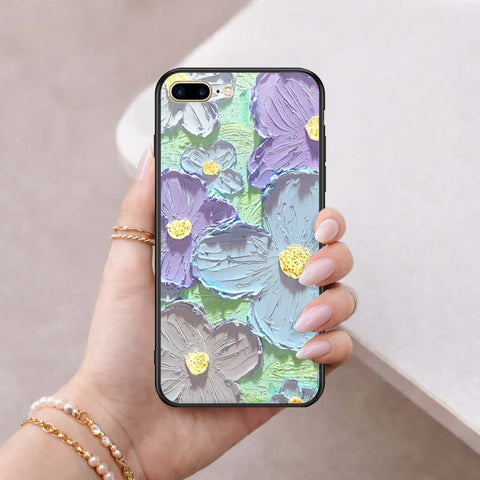 iPhone 8 Plus / 7 Plus - Floral Series 3 - HQ Ultra Shine Premium Infinity Glass Soft Silicon Borders Case