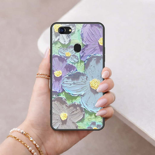 Oppo F5 Cover - Floral Series 3 - HQ Ultra Shine Premium Infinity Glass Soft Silicon Borders Case