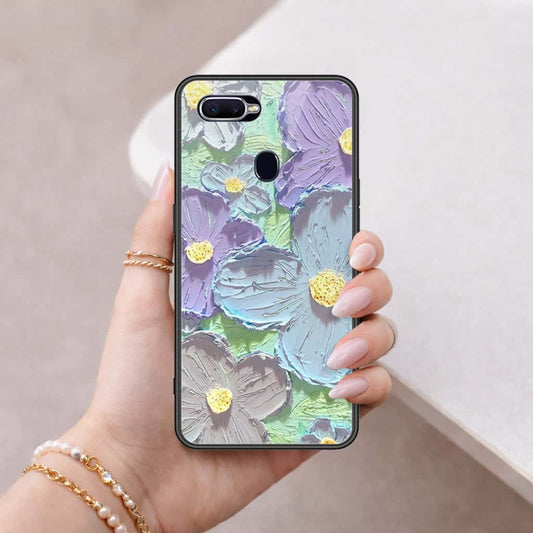 Oppo F9 / F9 Pro Cover - Floral Series 3 - HQ Ultra Shine Premium Infinity Glass Soft Silicon Borders Case