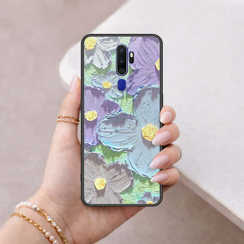 Oppo A5 2020 Cover - Floral Series 3 - HQ Ultra Shine Premium Infinity Glass Soft Silicon Borders Case