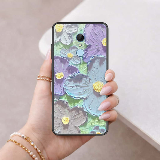 Xiaomi Redmi Note 5 / Redmi 5 Plus Cover - Floral Series 3 - HQ Ultra Shine Premium Infinity Glass Soft Silicon Borders Case
