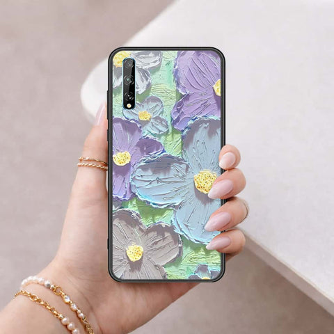 Huawei Y8p Cover - Floral Series 3 - HQ Ultra Shine Premium Infinity Glass Soft Silicon Borders Case