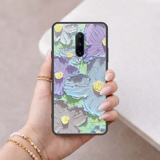 OnePlus 7 Pro Cover - Floral Series 3 - HQ Ultra Shine Premium Infinity Glass Soft Silicon Borders Case