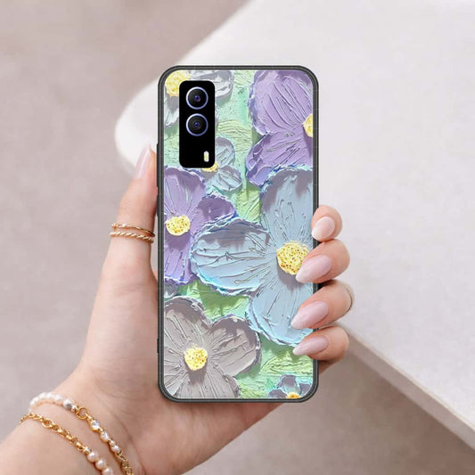 Vivo Y53s Cover - Floral Series 3 - HQ Ultra Shine Premium Infinity Glass Soft Silicon Borders Case