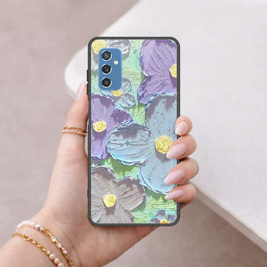 Samsung Galaxy M52 5G Cover - Floral Series 3 - HQ Ultra Shine Premium Infinity Glass Soft Silicon Borders Case