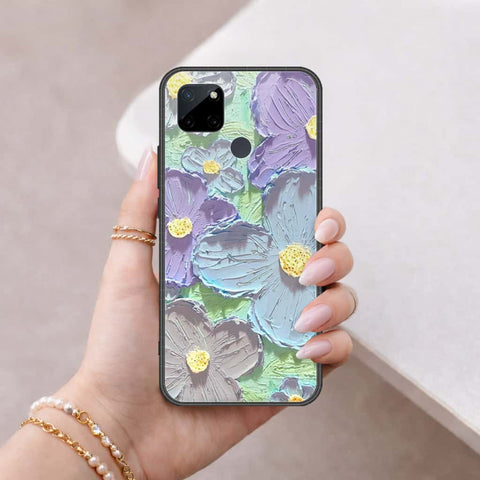 Realme C21Y Cover - Floral Series 3 - HQ Ultra Shine Premium Infinity Glass Soft Silicon Borders Case