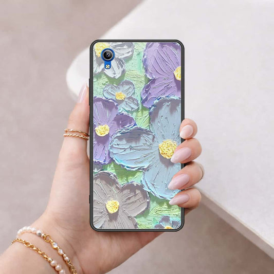 Vivo Y91C Cover - Floral Series 3 - HQ Ultra Shine Premium Infinity Glass Soft Silicon Borders Case