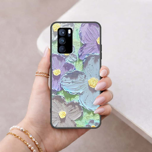 Oppo Reno 6 Pro 5G Cover - Floral Series 3 - HQ Ultra Shine Premium Infinity Glass Soft Silicon Borders Case