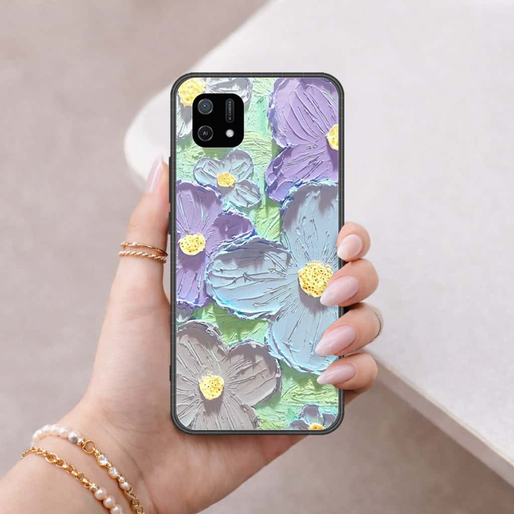 Oppo A16K Cover - Floral Series 3 - HQ Ultra Shine Premium Infinity Glass Soft Silicon Borders Case