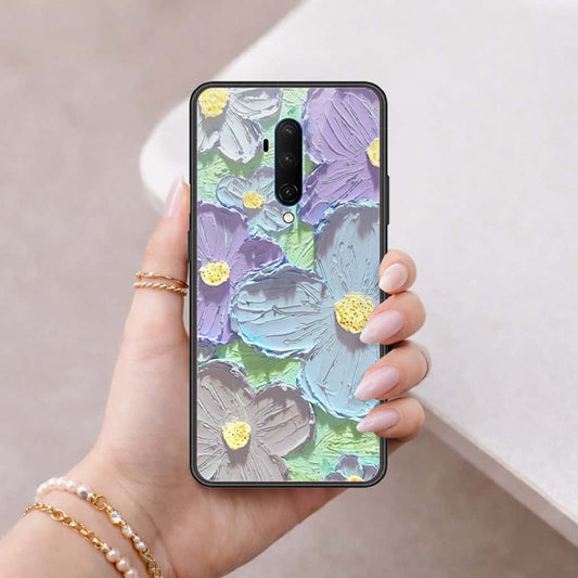 OnePlus 7T Pro Cover - Floral Series 3 - HQ Ultra Shine Premium Infinity Glass Soft Silicon Borders Case