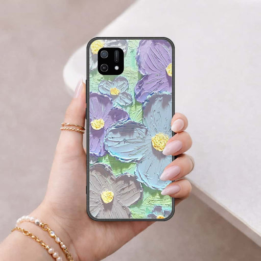 Oppo A16e Cover - Floral Series 3 - HQ Ultra Shine Premium Infinity Glass Soft Silicon Borders Case