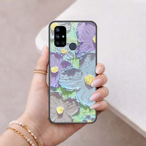 OnePlus Nord N10 Cover - Floral Series 3 - HQ Ultra Shine Premium Infinity Glass Soft Silicon Borders Case