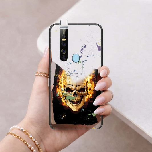 Tecno Camon 15 Premier Cover - Floral Series 3 - HQ Ultra Shine Premium Infinity Glass Soft Silicon Borders Case