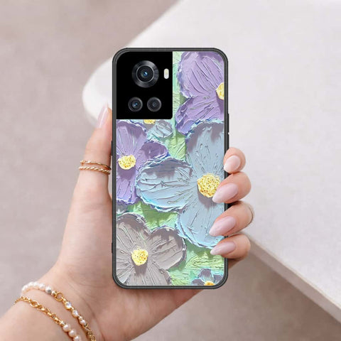 OnePlus 10R Cover - Floral Series 3 - HQ Ultra Shine Premium Infinity Glass Soft Silicon Borders Case