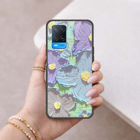 Oppo A54 4G Cover - Floral Series 3 - HQ Ultra Shine Premium Infinity Glass Soft Silicon Borders Case